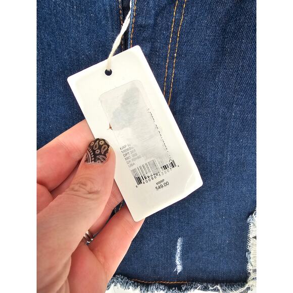 Chelsea & Violet Womens Sz 30 Cut OFf Denim Blue Jean Shorts Distressed NEW - Picture 3 of 6